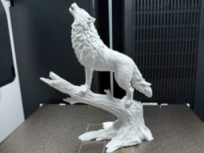 Van 3D Model Uluyan Kurt Figürü - Howling Wolf  Resmi