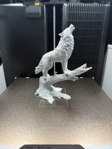 Van 3D Model Uluyan Kurt Figürü - Howling Wolf  Resmi