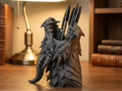 Dragon Head Pen Holder - Ejderha Kalemlik 3D Model