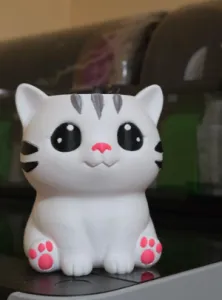 Sevimli Kedi Kalemlik – Masaüstü Organizer & Dekoratif 3D Figür (Cat Pen Holder)