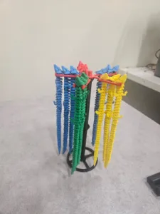 Çin Ejderhası Sergileme Stant Seti + 15 Adet Karışık Renkli 20 cm Hareketli Ejderha Figürü