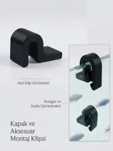 Akvaryum Buhar Camı Tutucu – Güvenli ve Pratik Cam Destek Klipsi 8mm